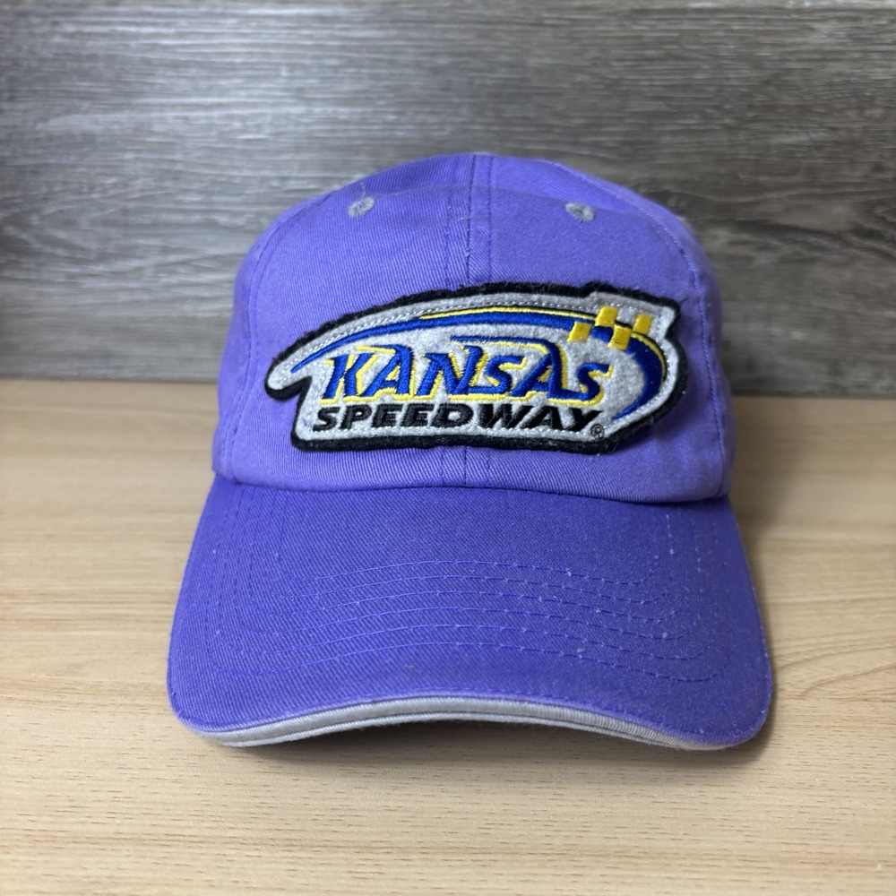 Kansas Speedway Hat Cap Strap Back Womens Purple NASCAR Racing Auto Race Car